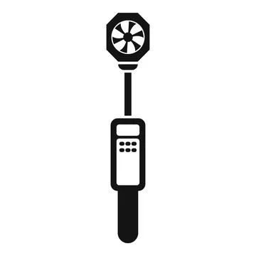 Anemometer measuring wind speed weather forecast icon Stock Illustration
