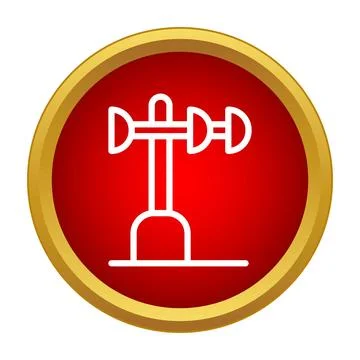 Anemometer measuring wind speed weather forecasting icon Illustrazione stock
