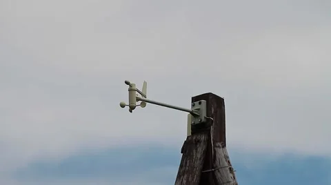 Anemometer on a pole Video stock 43359683