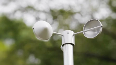 Anemometer spinning Stock Footage 8607641
