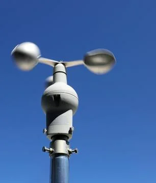 Anemometer with three hemispheres for precise measurement  of wind speed an.. Stock Photos