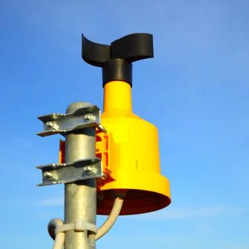 Anemometer on top of pole Stock Photos