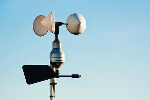 Anemometer on weather station Foto stock