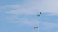 Anemometer In Wind - Blue Sky And Clouds  Stock Footage
