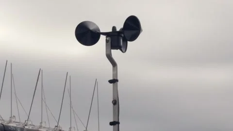 Anemometer in wind Video stock 218005636