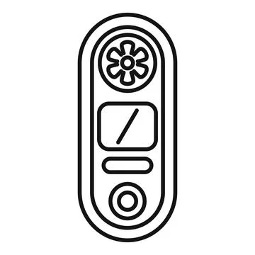 Anemometer wind speed measuring device icon outline Illustrazione stock