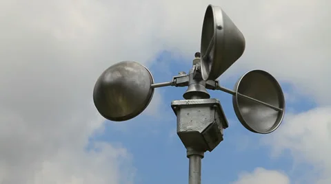 Anemometer, wind speed measuring equipment Stock Footage 37166850