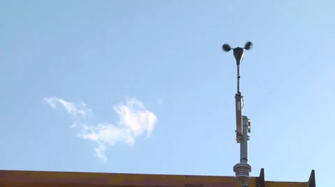 Anemometer,Cloud,Blue Sky Stock Footage 22671994