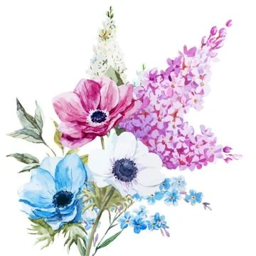 Anemones Stock Illustration