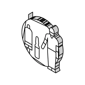 Anesthesia technician isometric icon vector illustration イラスト素材