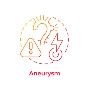 Aneurysm gradient outline concept icon Stock Illustration