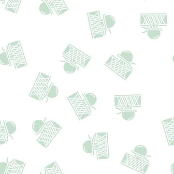 Aneurysm repair glyph seamless pattern Stock Illustration