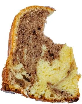 Angebissenes Stueck Marmorkuchen bitten piece of marbel cake BLWS677696 **... Stock Photos