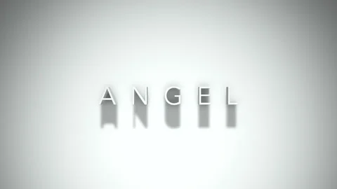 Angel 3D title animation with shadows on a white background Stock Footage 297455785