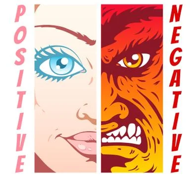 Angel and devil in comics style Stock Illustration