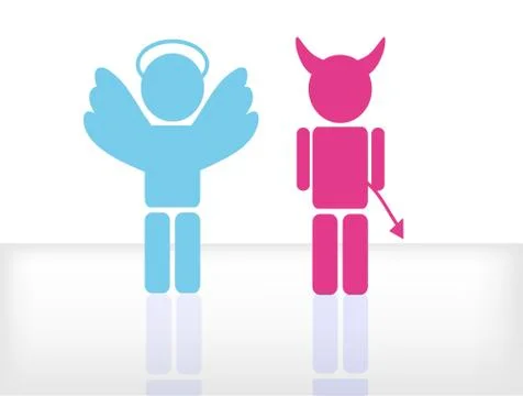 Angel and devil Stock Illustration
