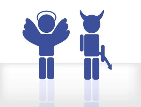 Angel and devil Stock Illustration