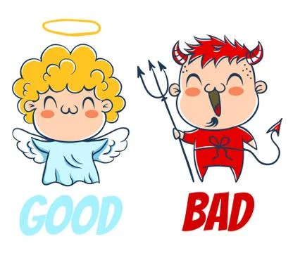 Angel and devil Stock Illustration
