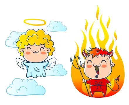 Angel and devil Stock Illustration
