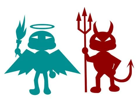 Angel and devil Stock Illustration