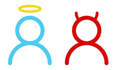 Angel and devil Illustration