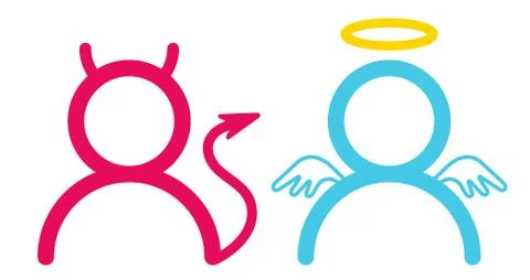 Angel and devil Stock Illustration