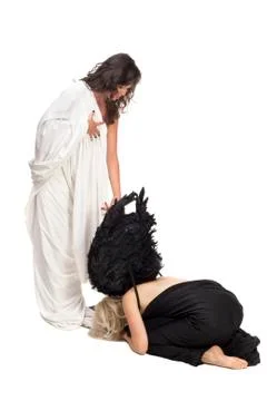 Angel and devil Stock Photos