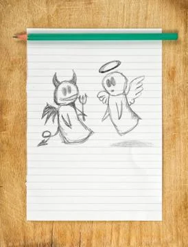 Angel and devil Foto stock