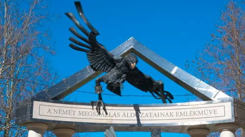 Angel and eagle monument. Stock Footage 317241062