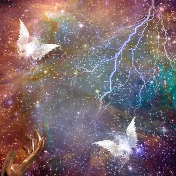 Angel beings Stock Illustration