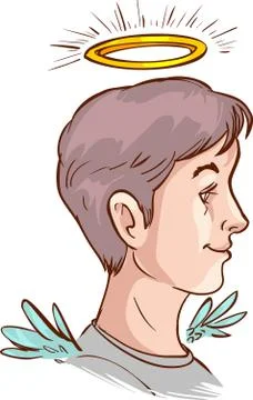 Angel boy character icon vector illustration design Stock Illustration