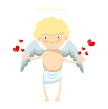 Angel boy character Stock Illustration