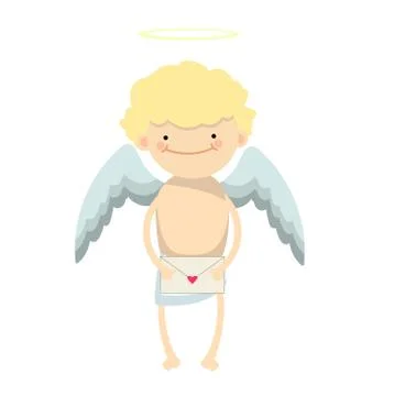 Angel boy character Stock Illustration