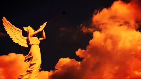 Angel call at sunset, time lapse Stock Footage 1019066