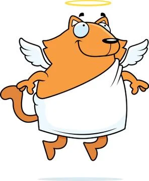 Angel Cat Stock Illustration