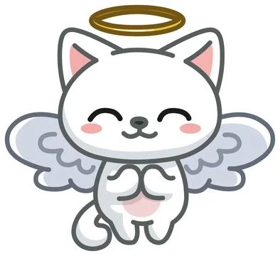 Angel Cat Stock Illustration