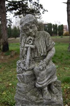 Angel on a cemetery Stock Photos