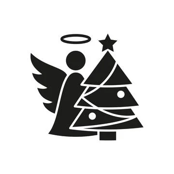 Angel christmas icon vector basic design simple and modern イラスト素材