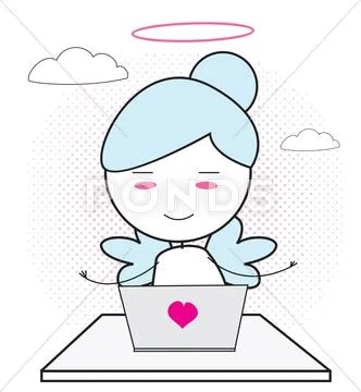 Angel Computer Stock Illustration