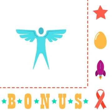 Angel computer symbol Illustrazione stock