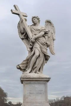 Angel with the Cross Stock Photos
