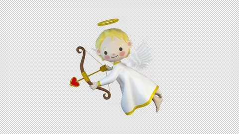 Angel cupid with bow 库存影片 167310810