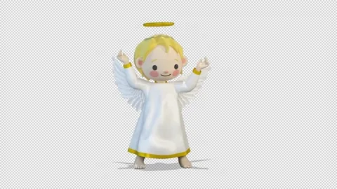 Angel dancing a funny dance 库存影片 167310805
