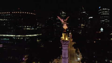 Ángel de la independencia, Ciudad de México Stock Footage