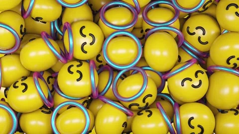 Angel Emojis Dropping Transition Video stock 314732795