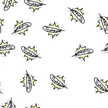 Angel feather soft fluffy vector seamless pattern イラスト素材
