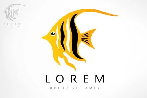 Angel fish logo Stock Illustration