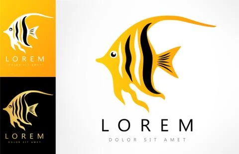 Angel fish logo Stock Illustration