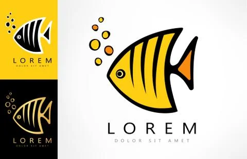 Angel fish logo Stock Illustration