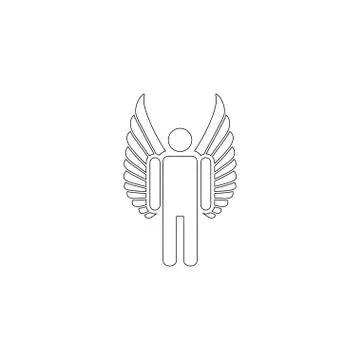 Angel. flat vector icon Stock Illustration